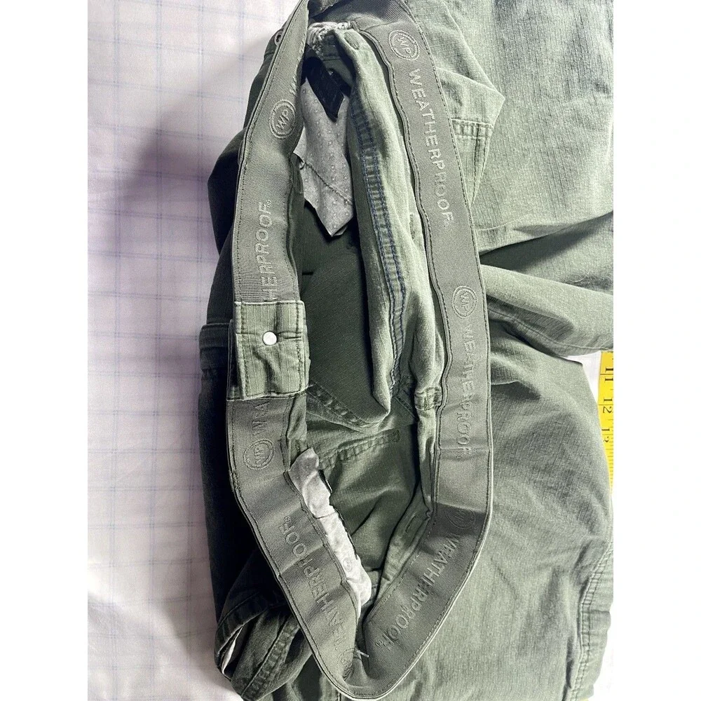 Weatherproof Men's Cargo Shorts Size 38 Ivy Green Cotton Stretch Ripstop